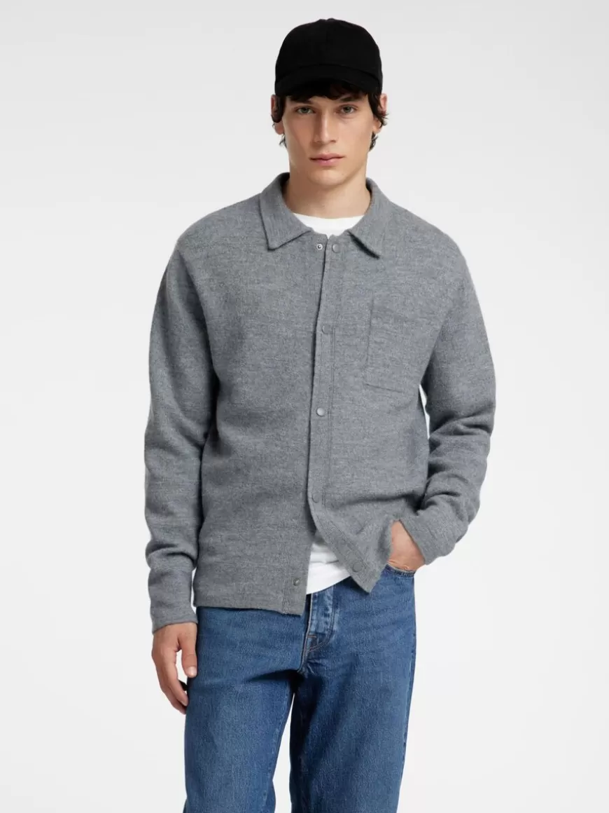 SELECTED 100 % MERINOULL CARDIGAN Grey Best