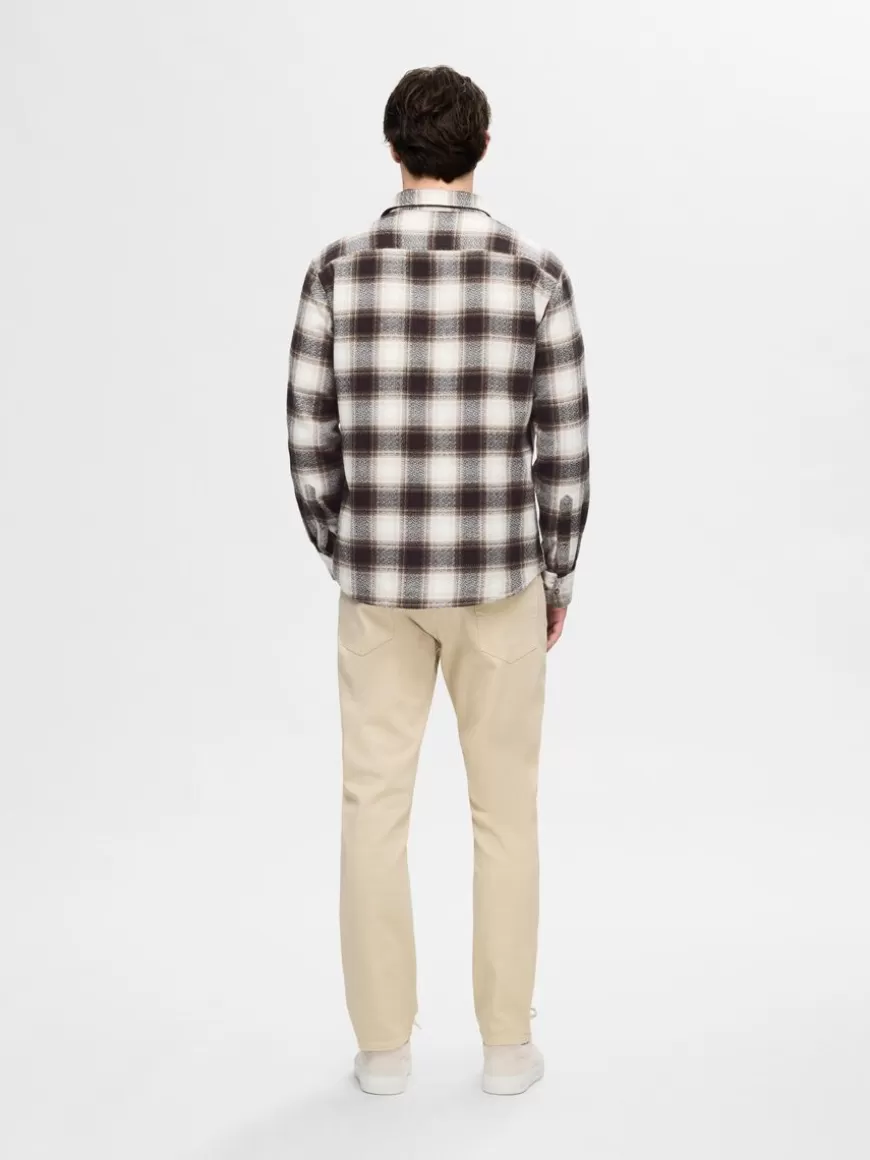 SELECTED 100% BOMULL FLANELLSKJORTE Brown Online