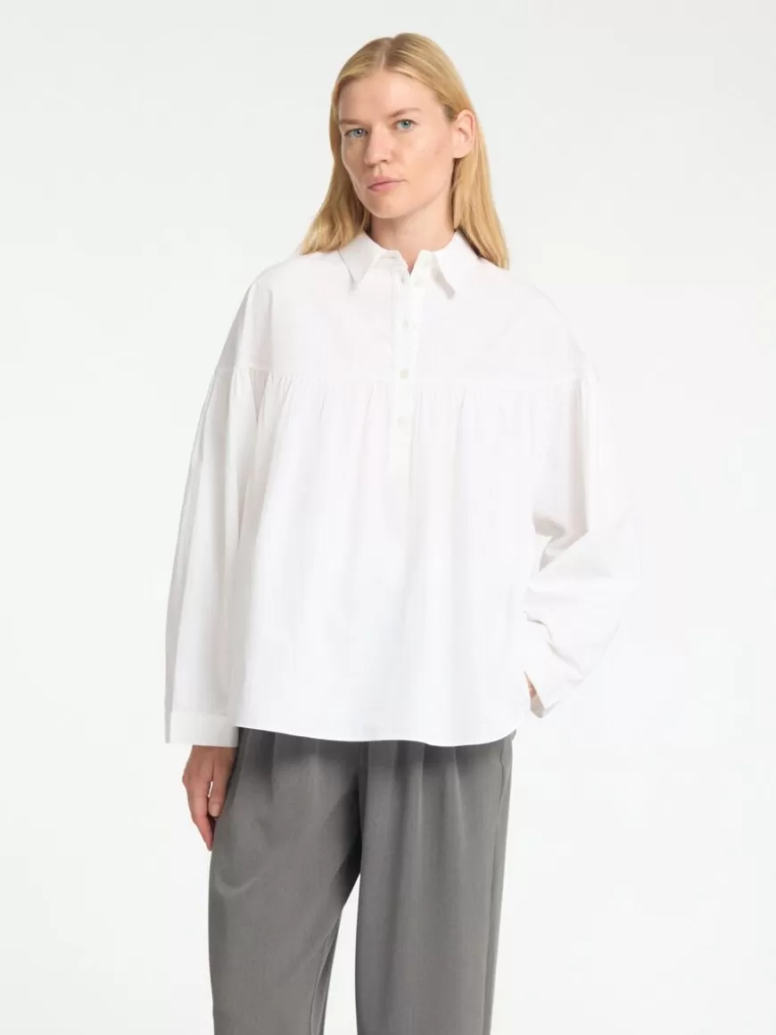 SELECTED 100% BOMULL LANGERMET BLUSE White Best Sale