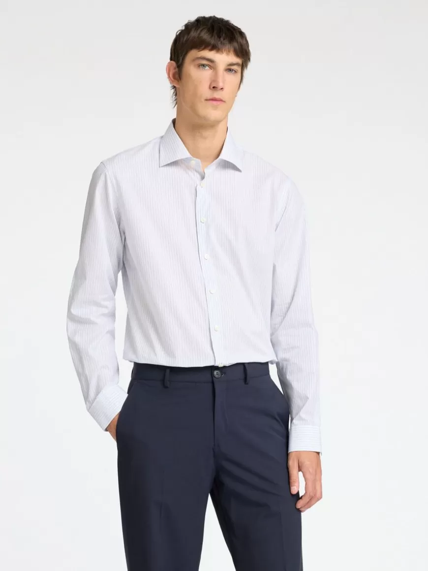 SELECTED 100% BOMULL SLIM FIT SKJORTE White Flash Sale