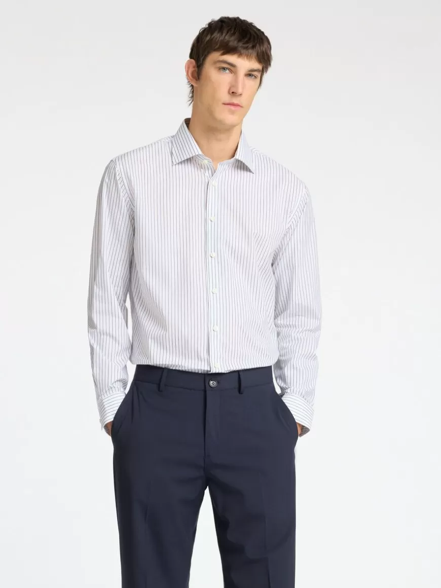 SELECTED 100% BOMULL SLIM FIT SKJORTE White Outlet