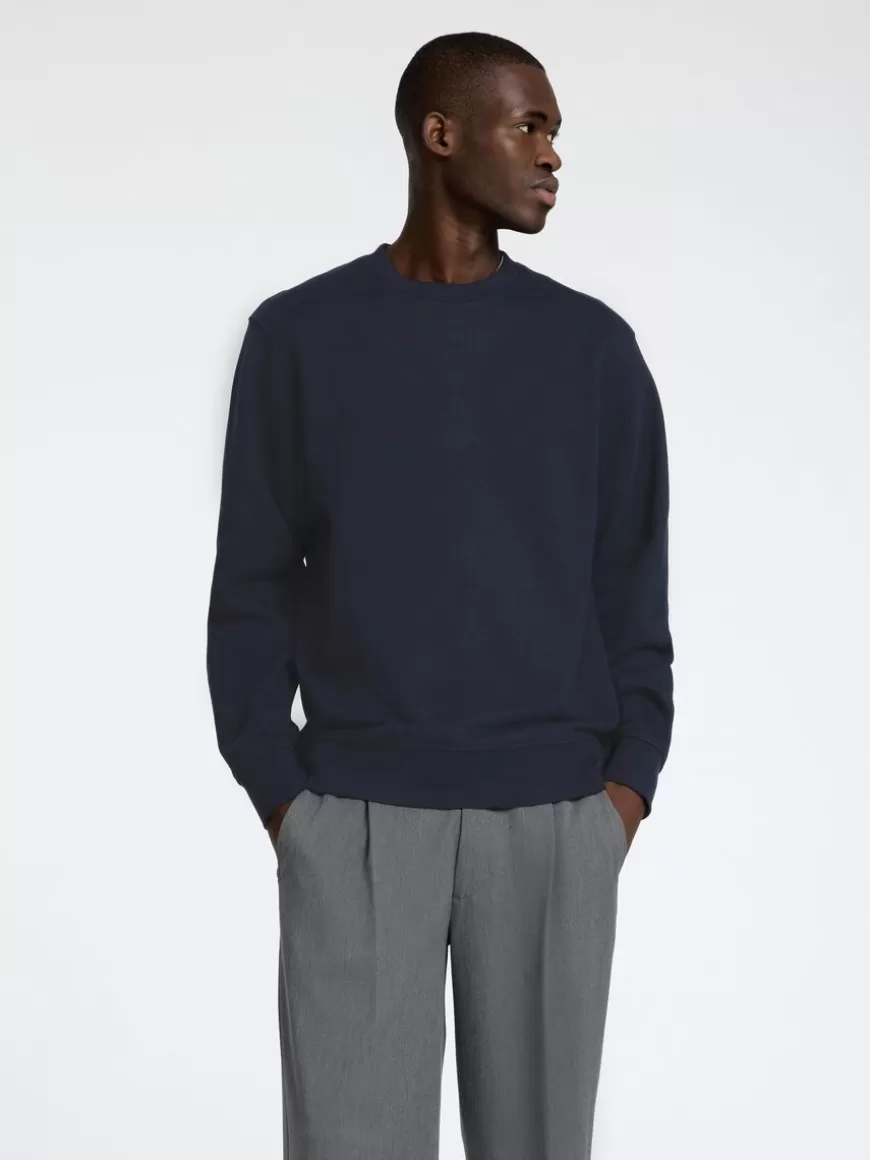 SELECTED 100% BOMULL SWEATSHIRT Blue Store