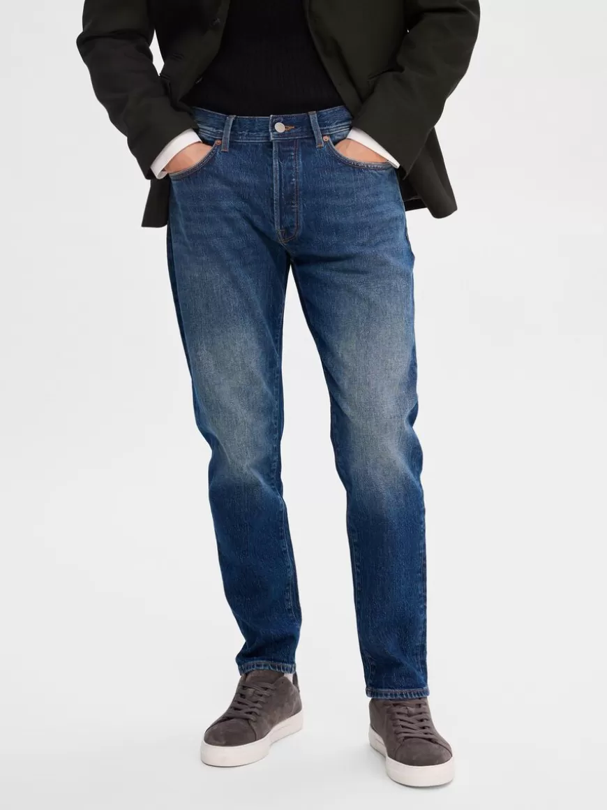 SELECTED 172 MØRKEBLÅ SLIM FIT JEANS Blue Best Sale