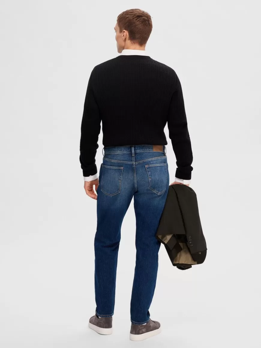 SELECTED 172 MØRKEBLÅ SLIM FIT JEANS Blue Best Sale