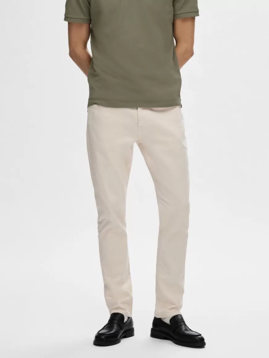 SELECTED 175 SLIM FIT CREAM JEANS Beige Store