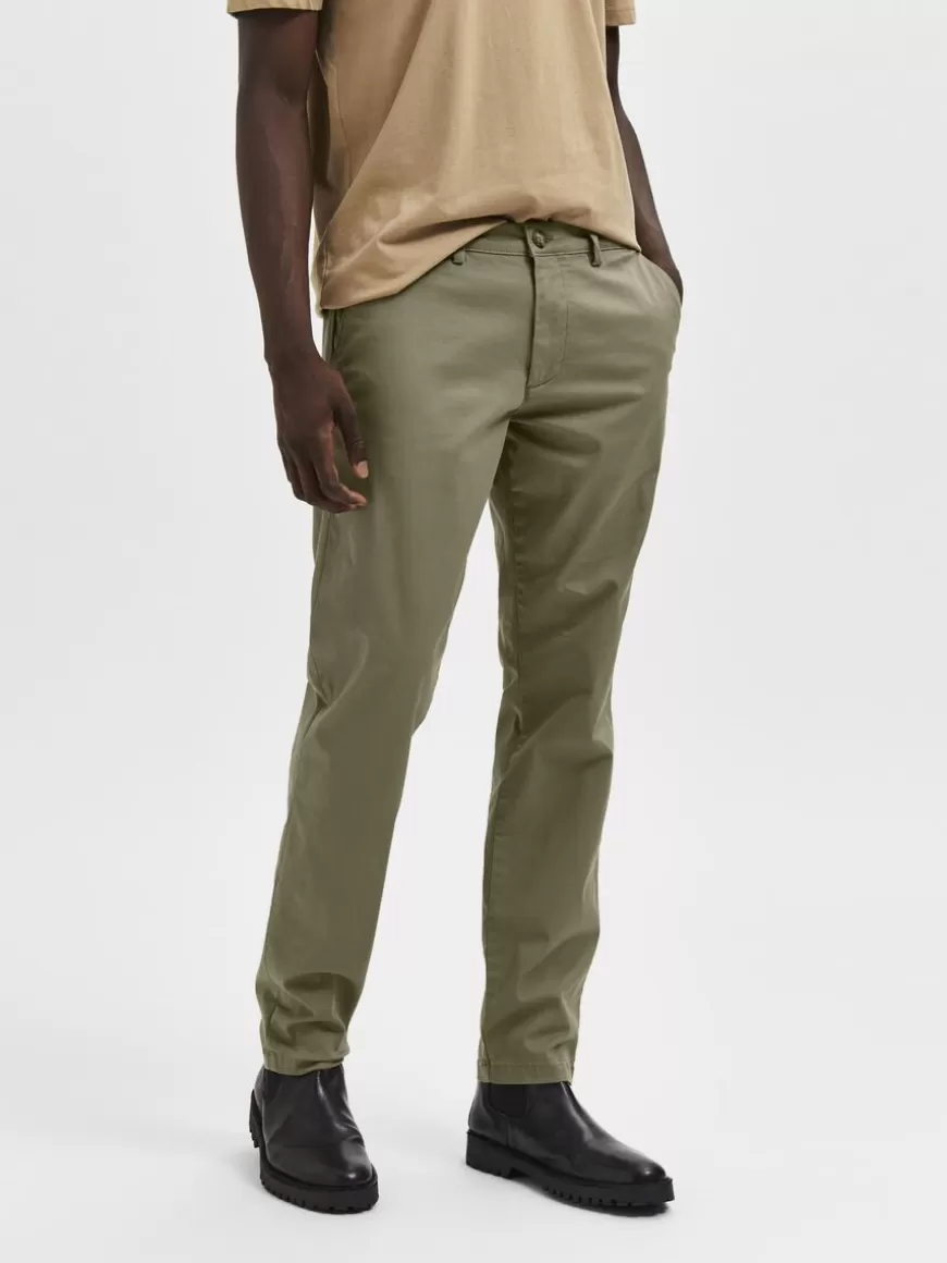 SELECTED 175 SLIM FIT FLEX CHINOS Brown Sale