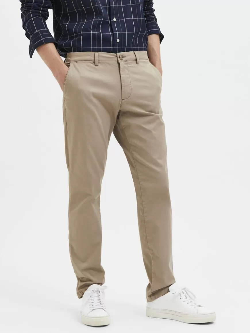 SELECTED 175 SLIM FIT FLEX CHINOS Brown Shop