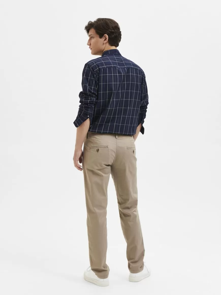 SELECTED 175 SLIM FIT FLEX CHINOS Brown Shop