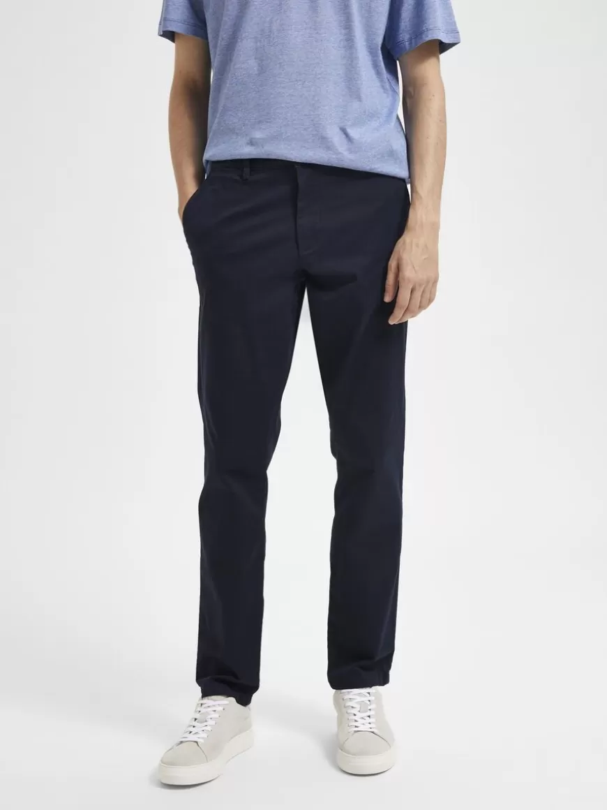 SELECTED 175 SLIM FIT FLEX CHINOS Blue New