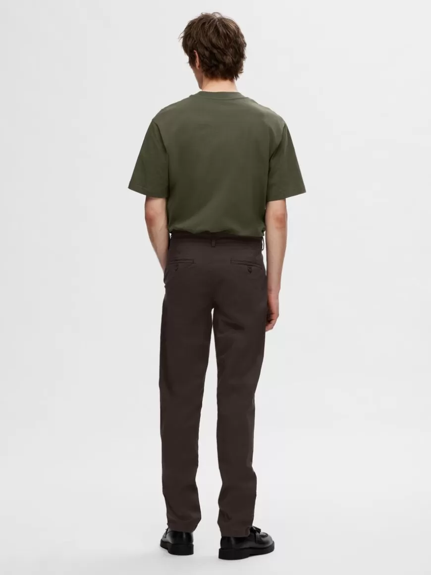 SELECTED 175 SLIM FIT FLEX CHINOS Brown Sale