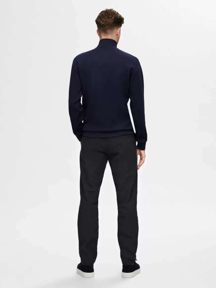 SELECTED 175 SMAL PASSFORM BØRSTET CHINOS Black Outlet