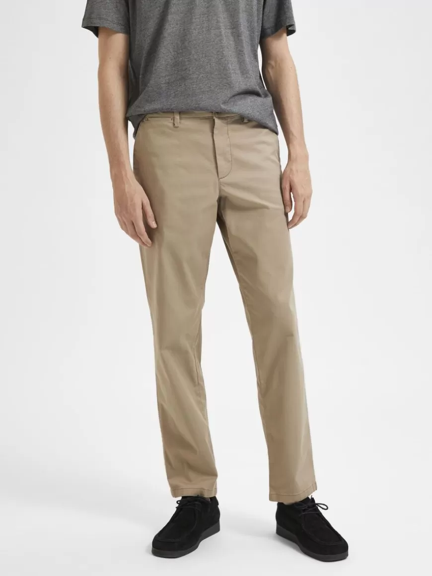 SELECTED 196 STRAIGHT FIT CHINOS Brown Discount