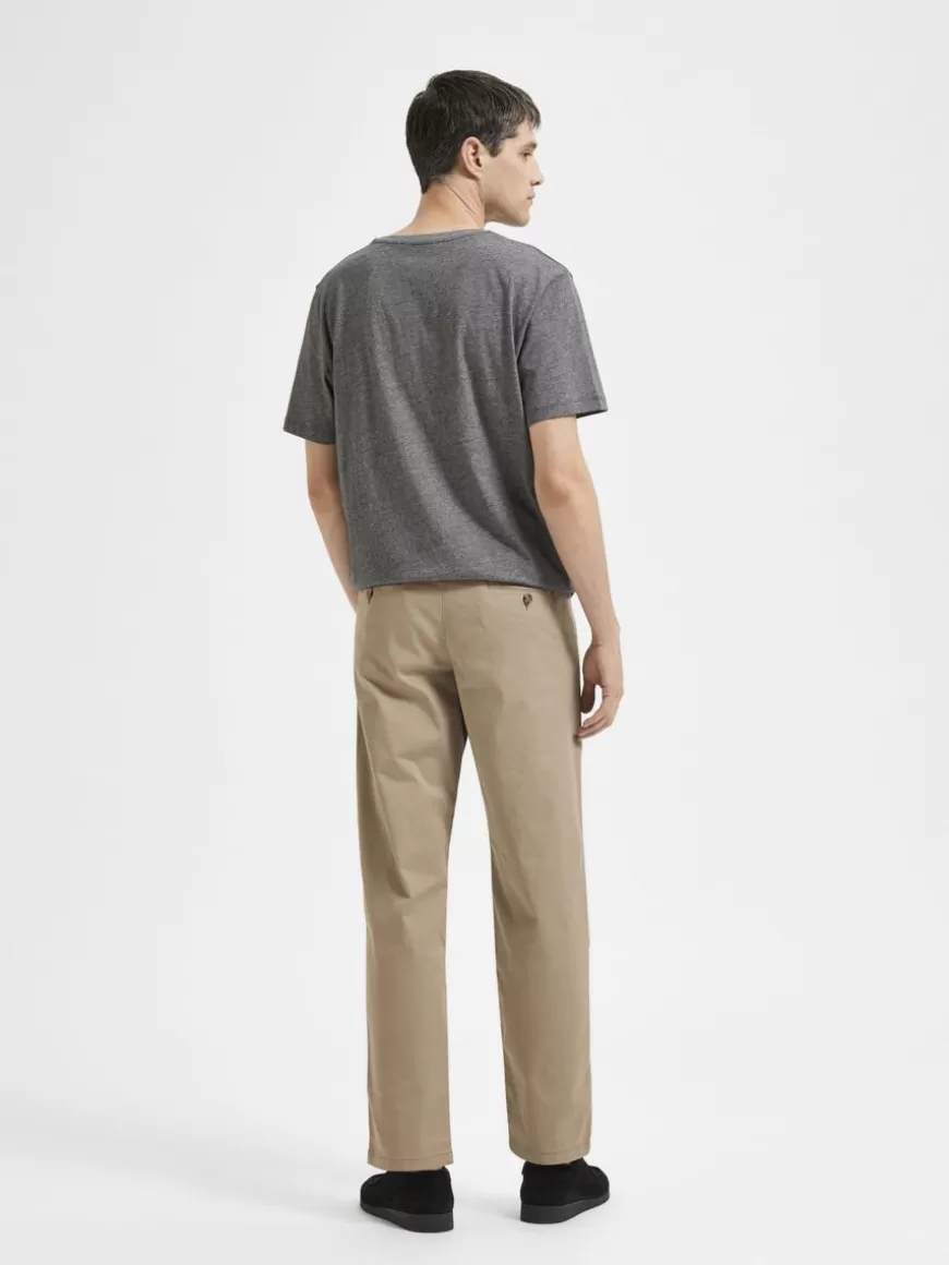 SELECTED 196 STRAIGHT FIT CHINOS Brown Discount