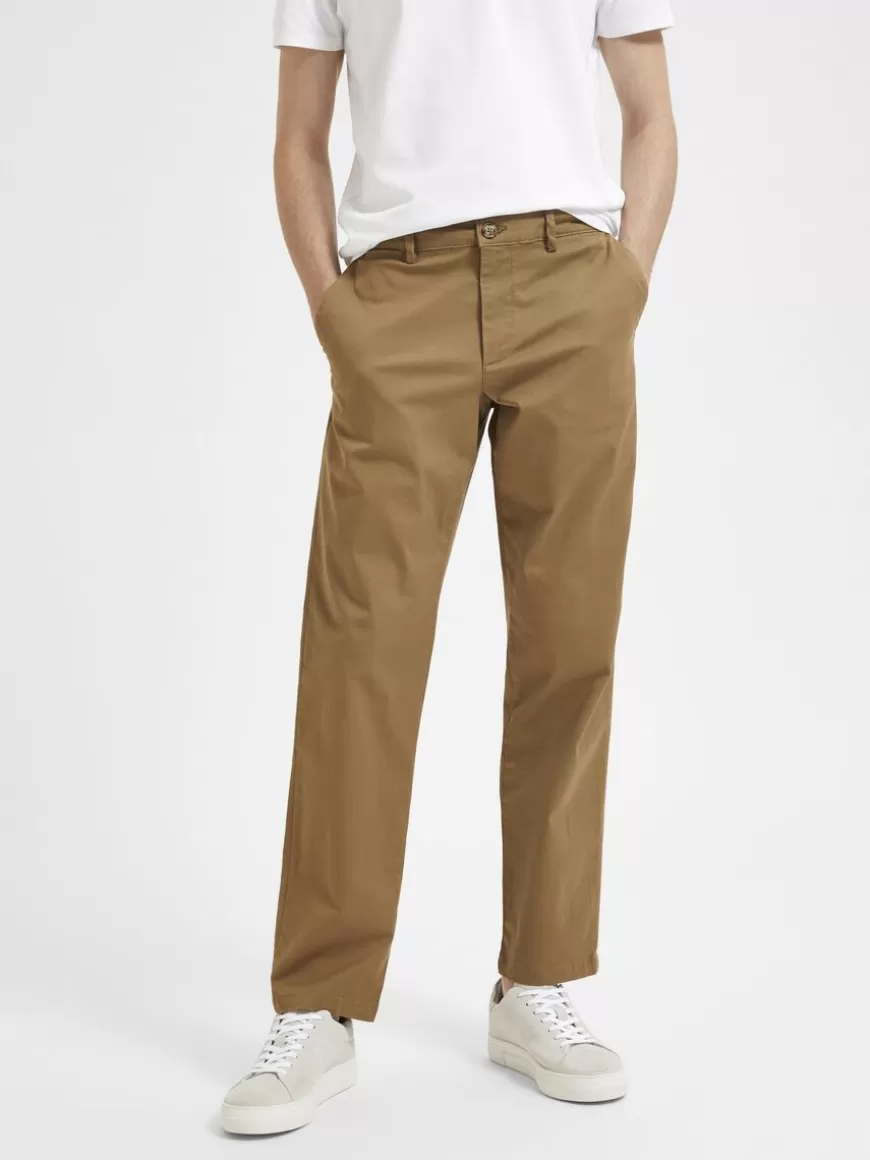 SELECTED 196 STRAIGHT FIT CHINOS Brown Best