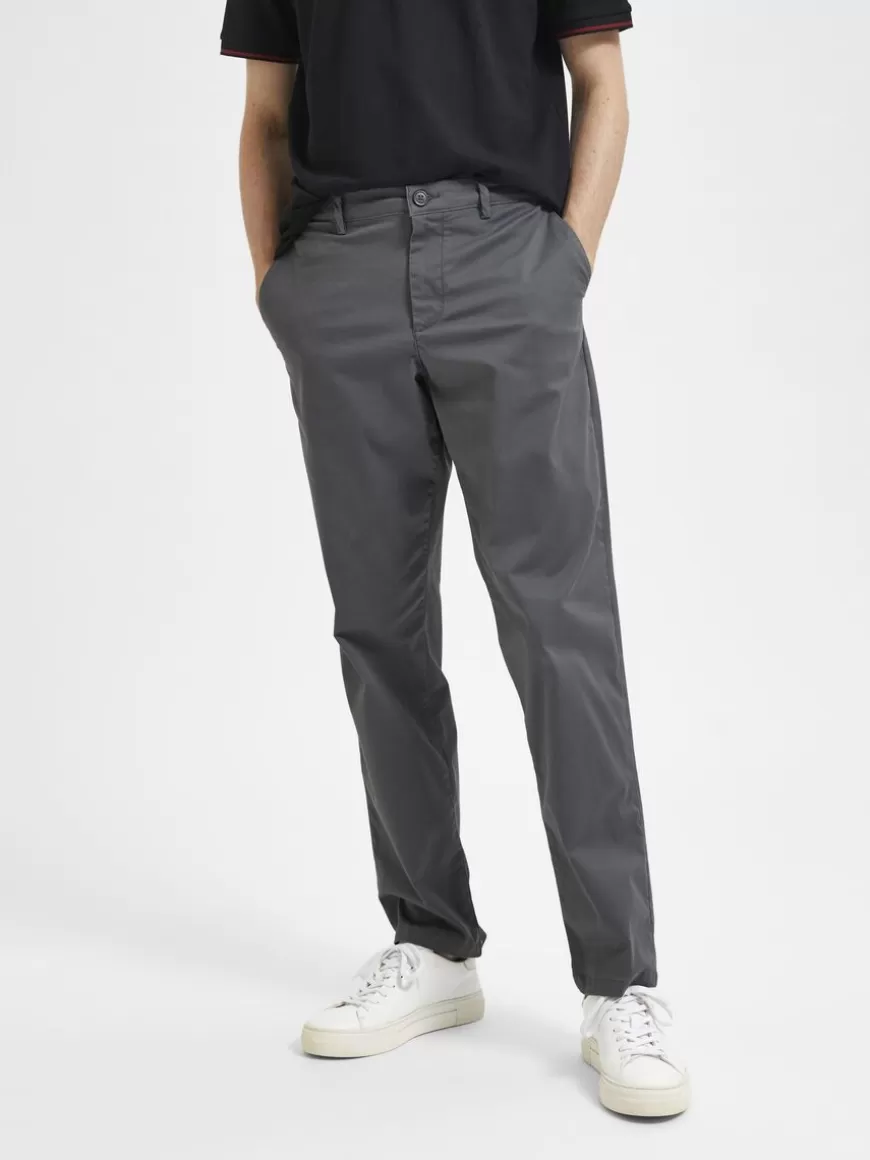 SELECTED 196 STRAIGHT FIT CHINOS Grey Store