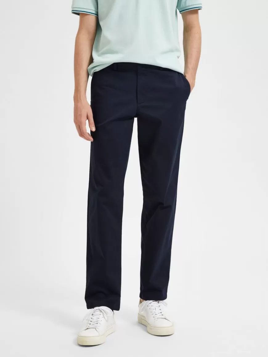 SELECTED 196 STRAIGHT FIT CHINOS Blue Discount