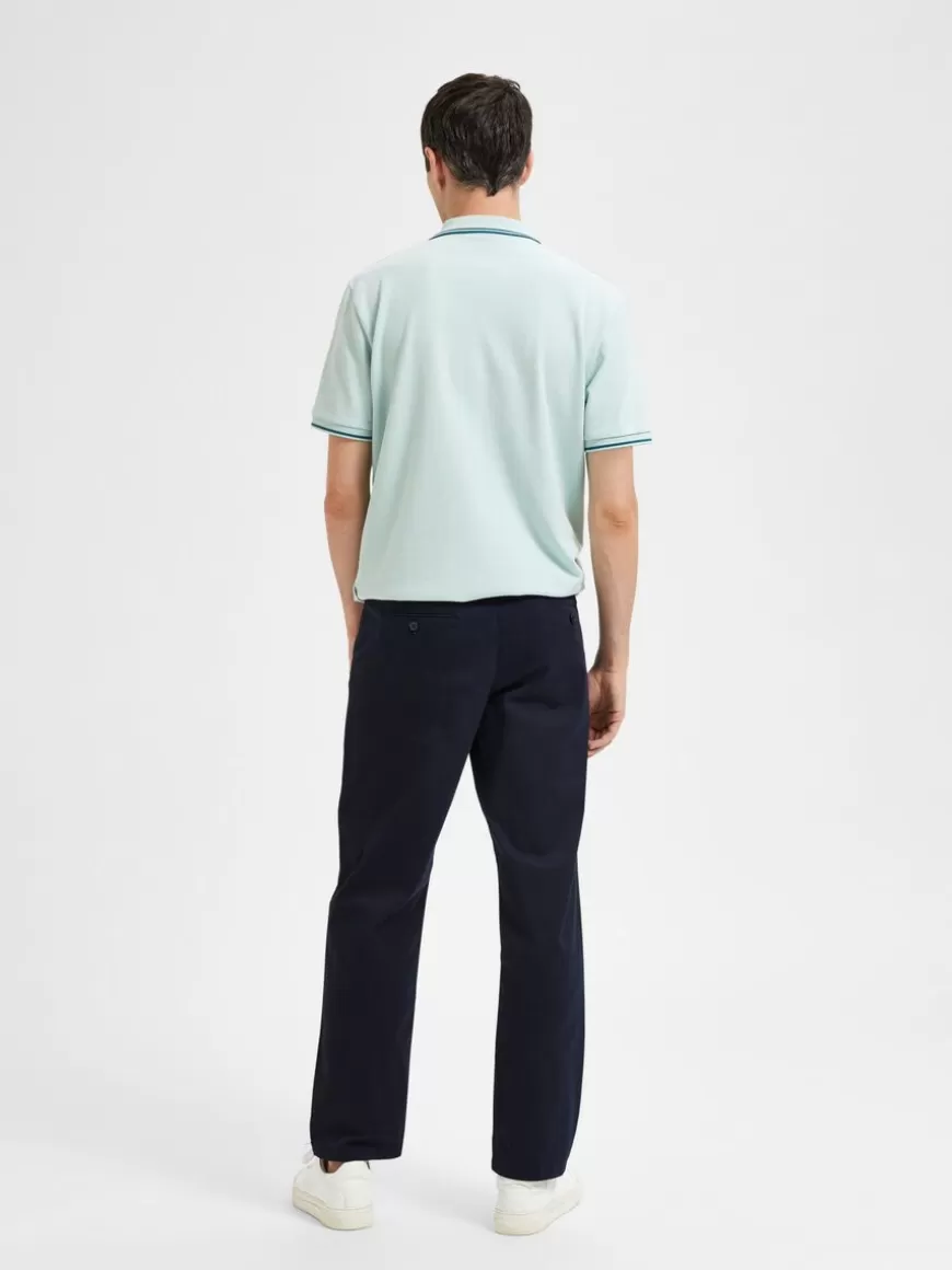 SELECTED 196 STRAIGHT FIT CHINOS Blue Discount