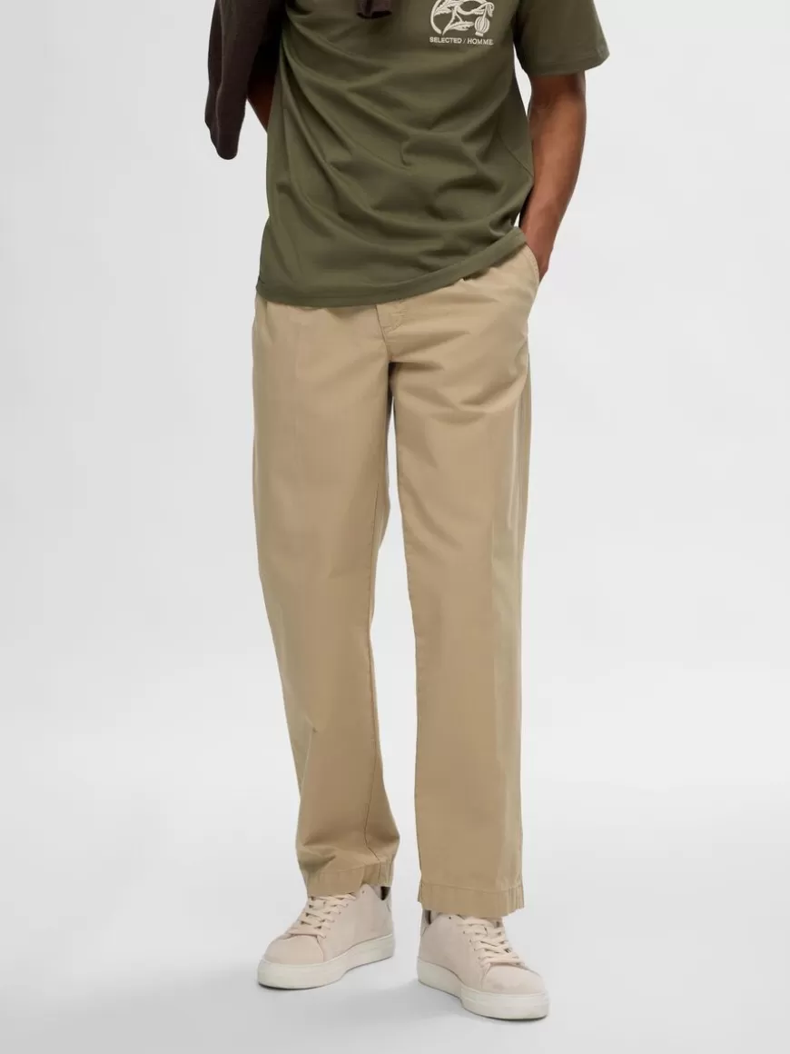 SELECTED 220 LØS PASSFORM CHINOS Beige Fashion