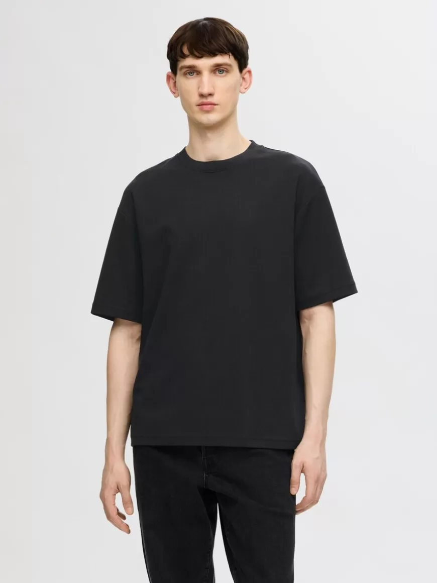 SELECTED 3-PAKNING CREW NECK-T-SKJORTE Black Best