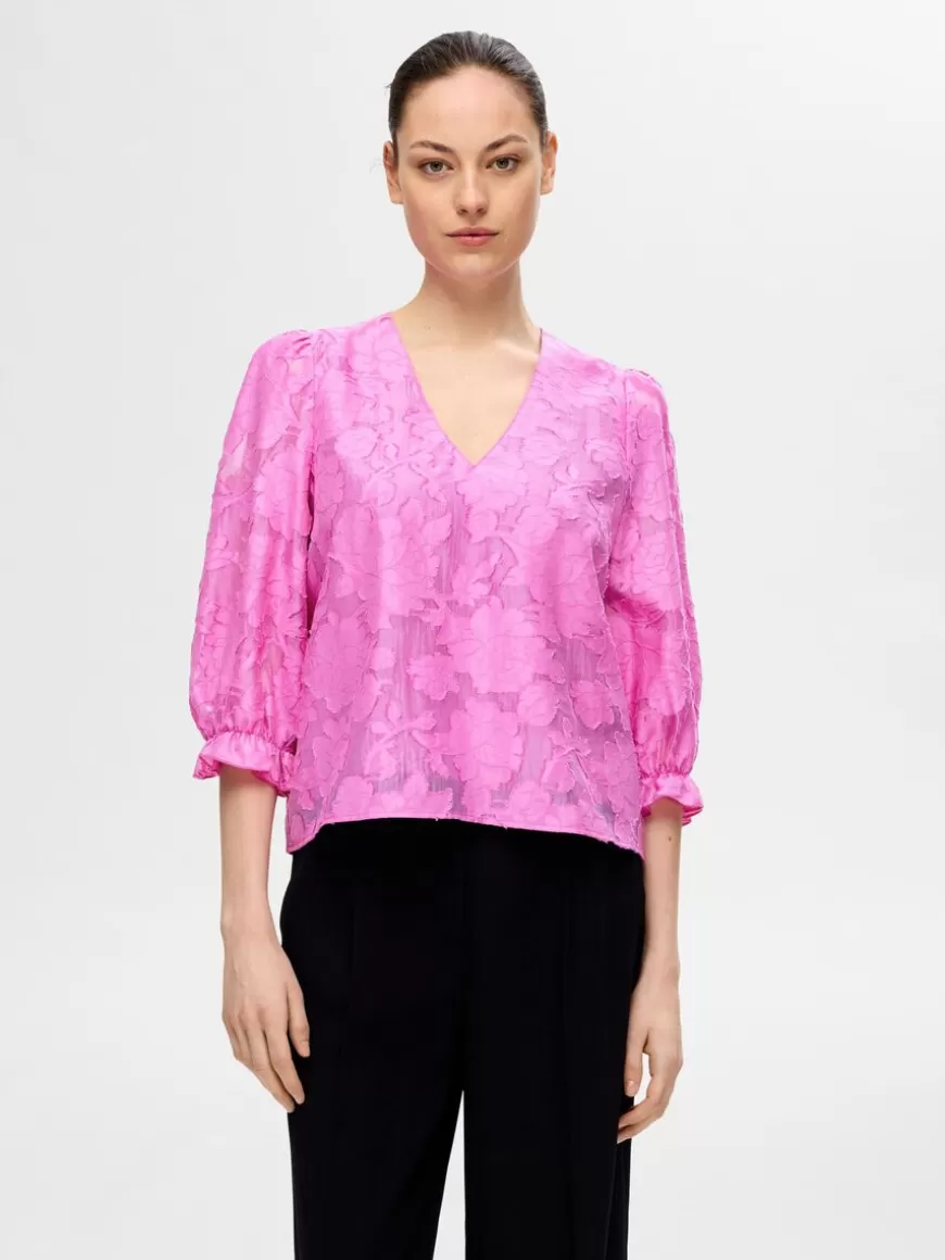 SELECTED BLOMSTERPRINTET BLUSE Pink Sale