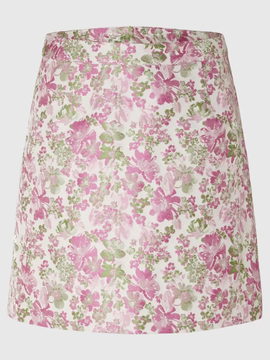 SELECTED BLOMSTRETE JACQUARD MINISKJØRT Coloured Shop