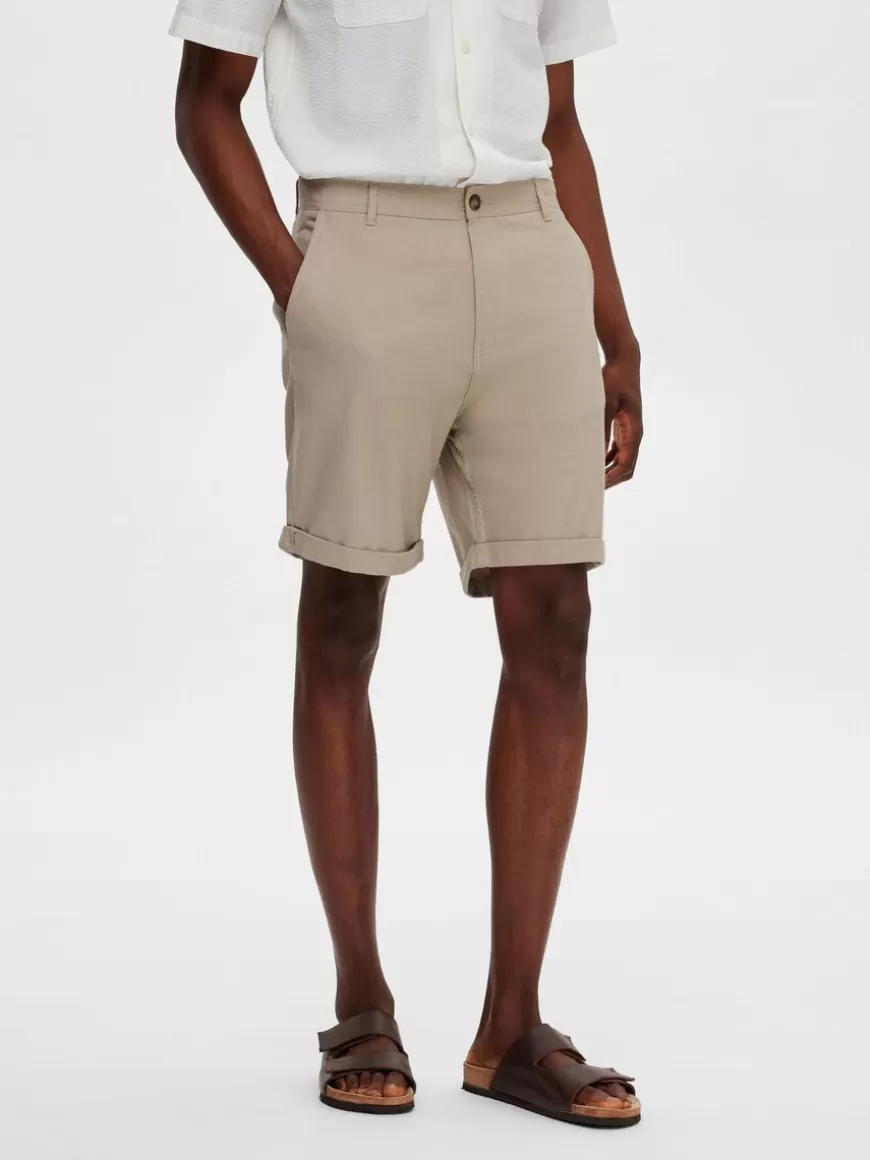 SELECTED BOMULL CHINOSHORTS Beige Discount