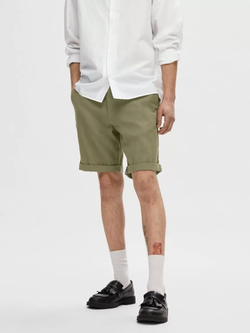 SELECTED BOMULLSFLEX SHORTS Green Best Sale