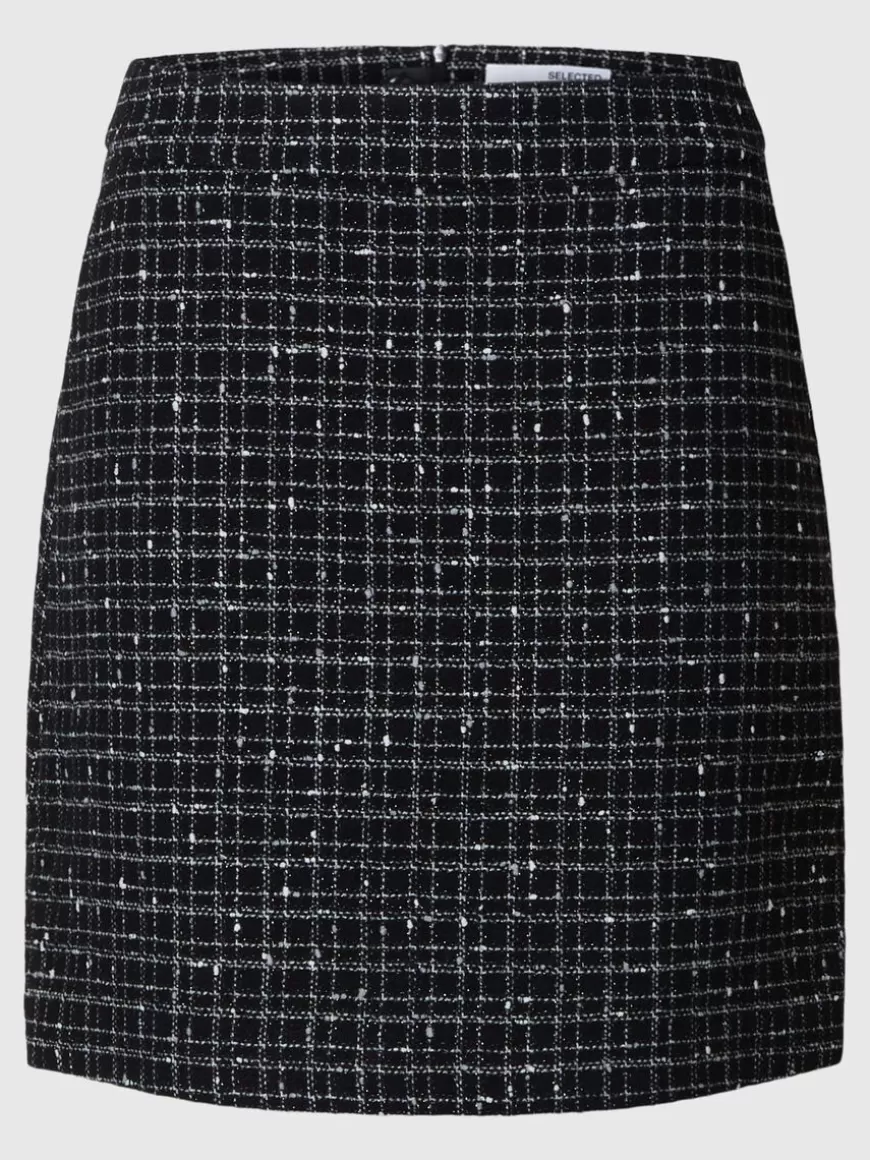 SELECTED BOUCLE MINISKJØRT Black Best Sale