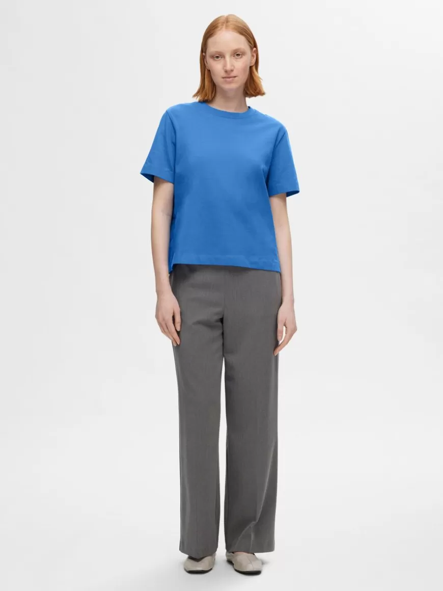 SELECTED BOXY T-SKJORTE Blue Clearance