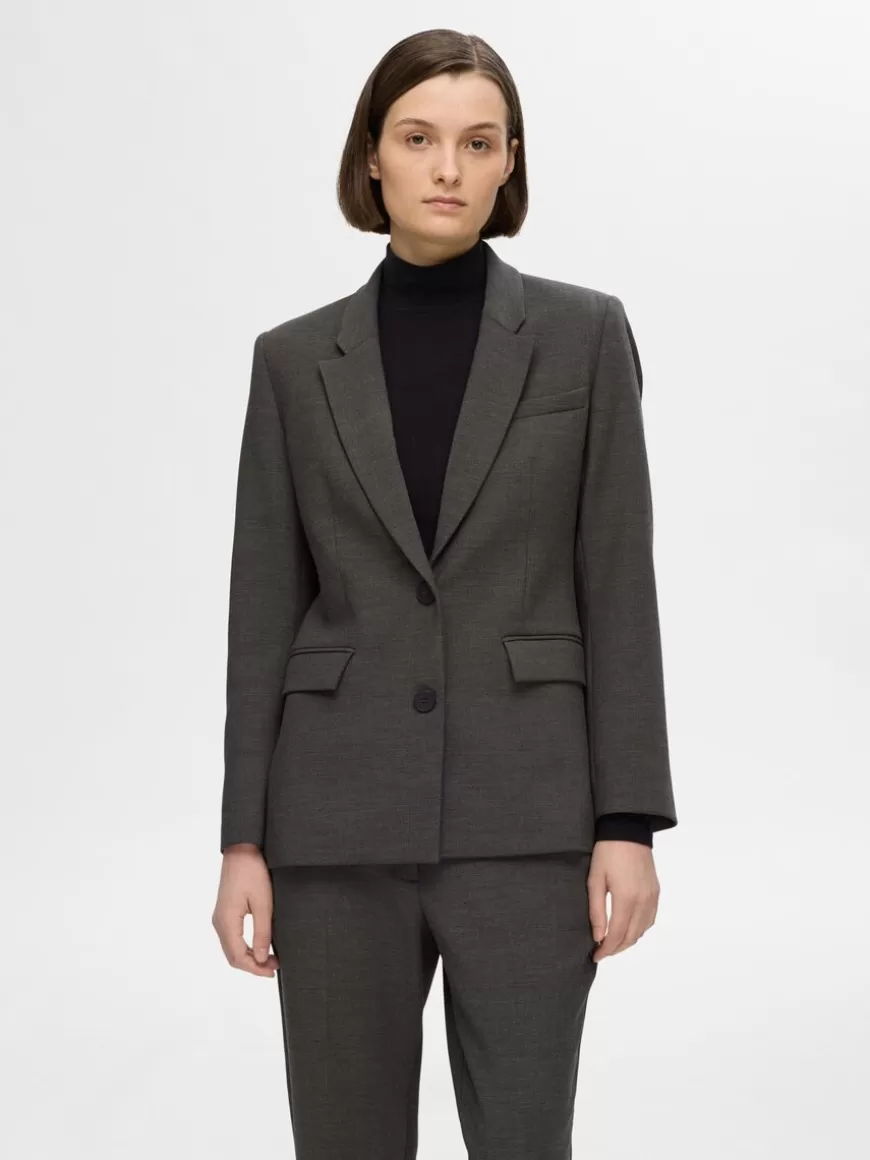 SELECTED CLASSIC FIT BLAZER Grey Sale