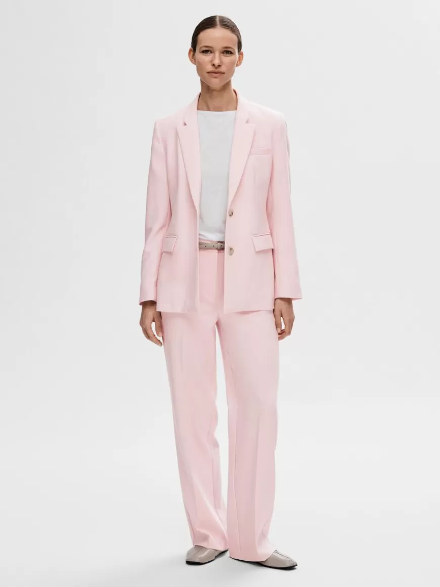 SELECTED CLASSIC FIT ENKELTSPENT BLAZER Pink Clearance