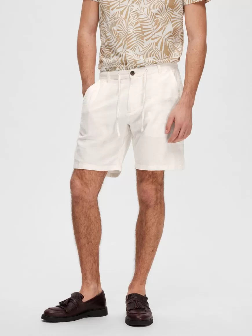 SELECTED COMFORT FIT SHORTS White Store