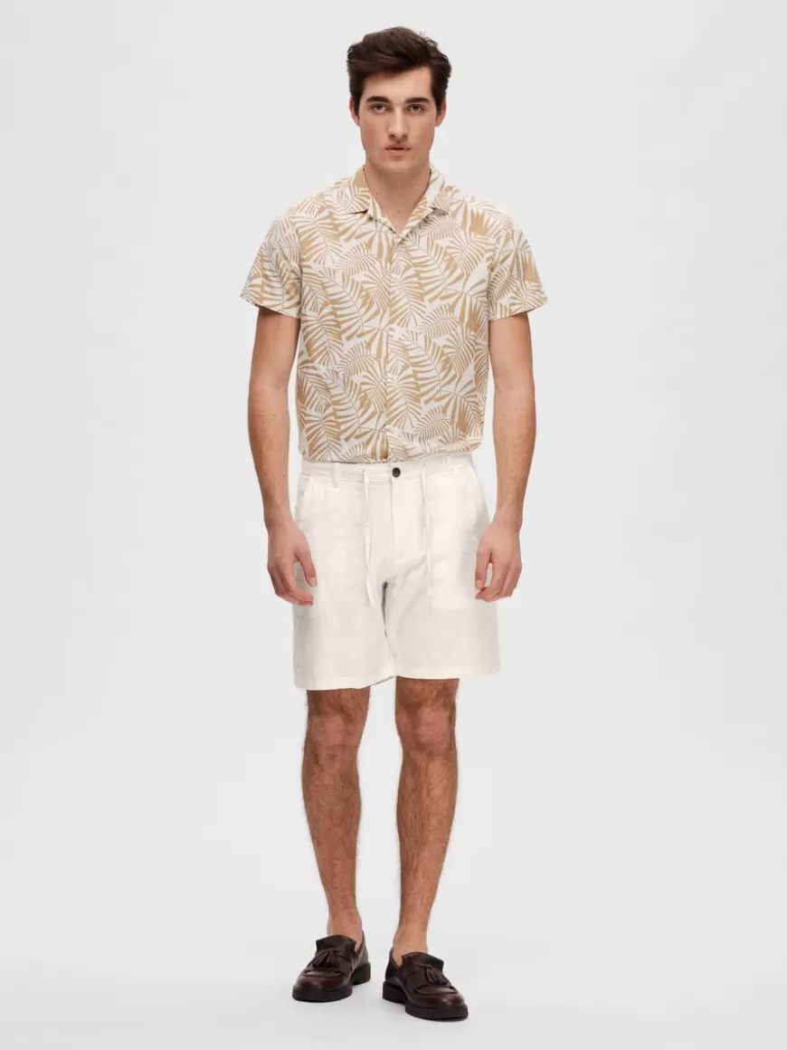 SELECTED COMFORT FIT SHORTS White Store