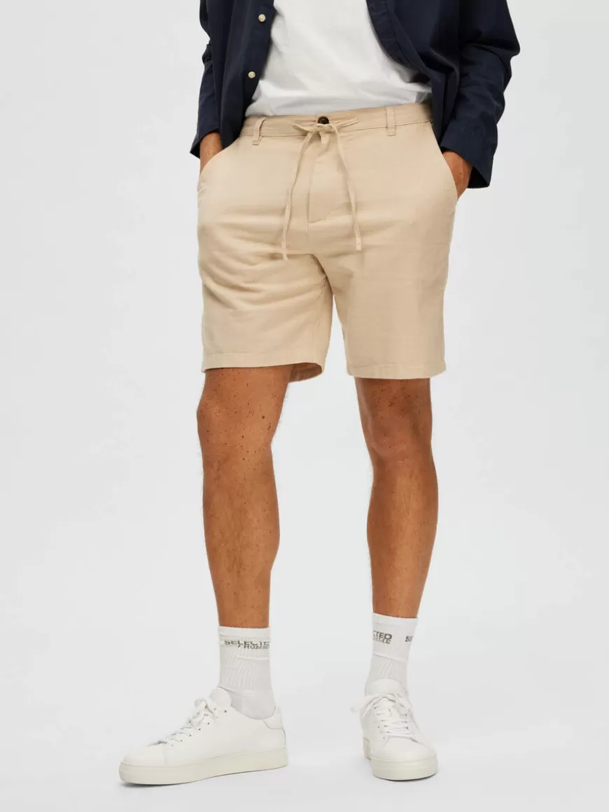 SELECTED COMFORT FIT SHORTS Beige Cheap