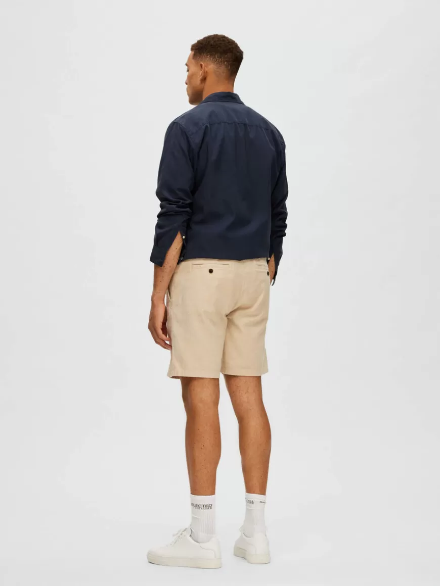 SELECTED COMFORT FIT SHORTS Beige Cheap