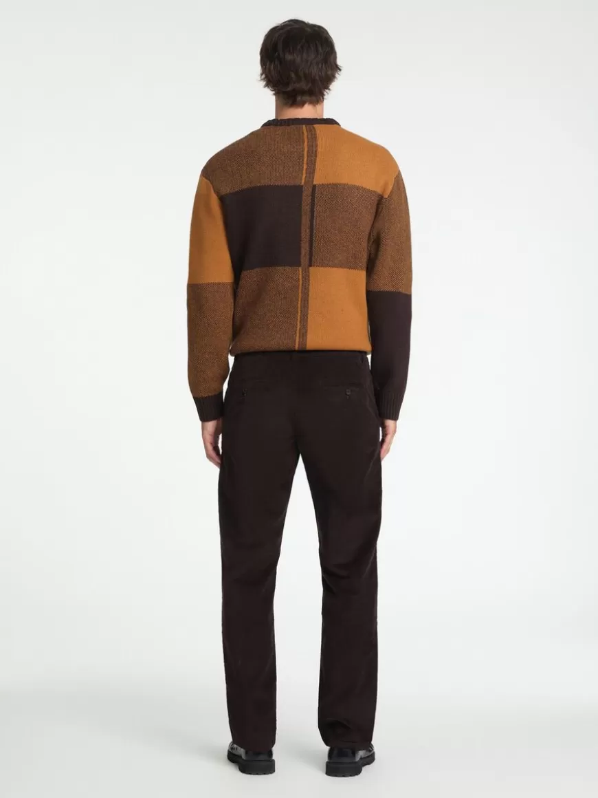 SELECTED CORDUROY BUKSE MED RETTE BEN Brown Online