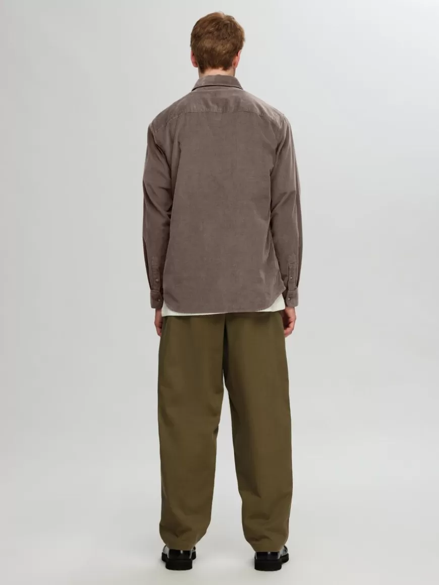 SELECTED CORDUROY SKJORTE Brown Store