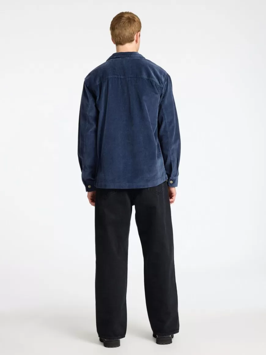 SELECTED CORDUROY SKJORTEJAKKE Blue Online