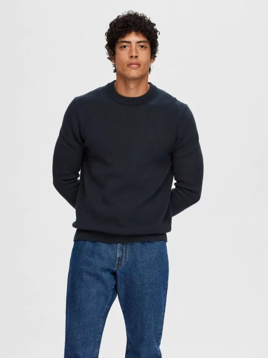 SELECTED CREWNECK GENSER Blue Discount