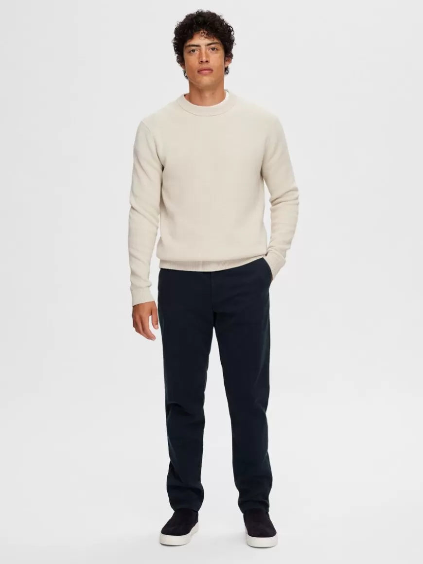 SELECTED CREWNECK GENSER Beige Clearance