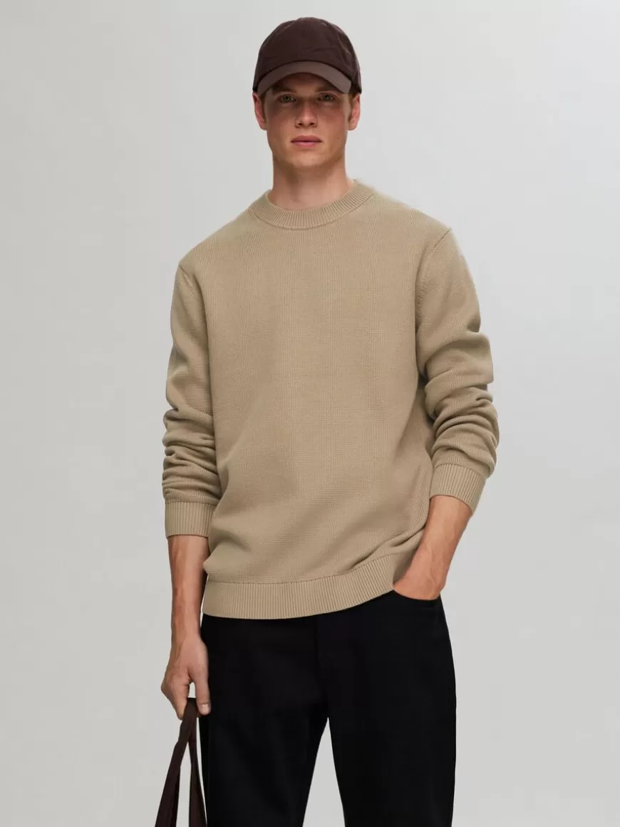 SELECTED CREWNECK GENSER Brown Shop