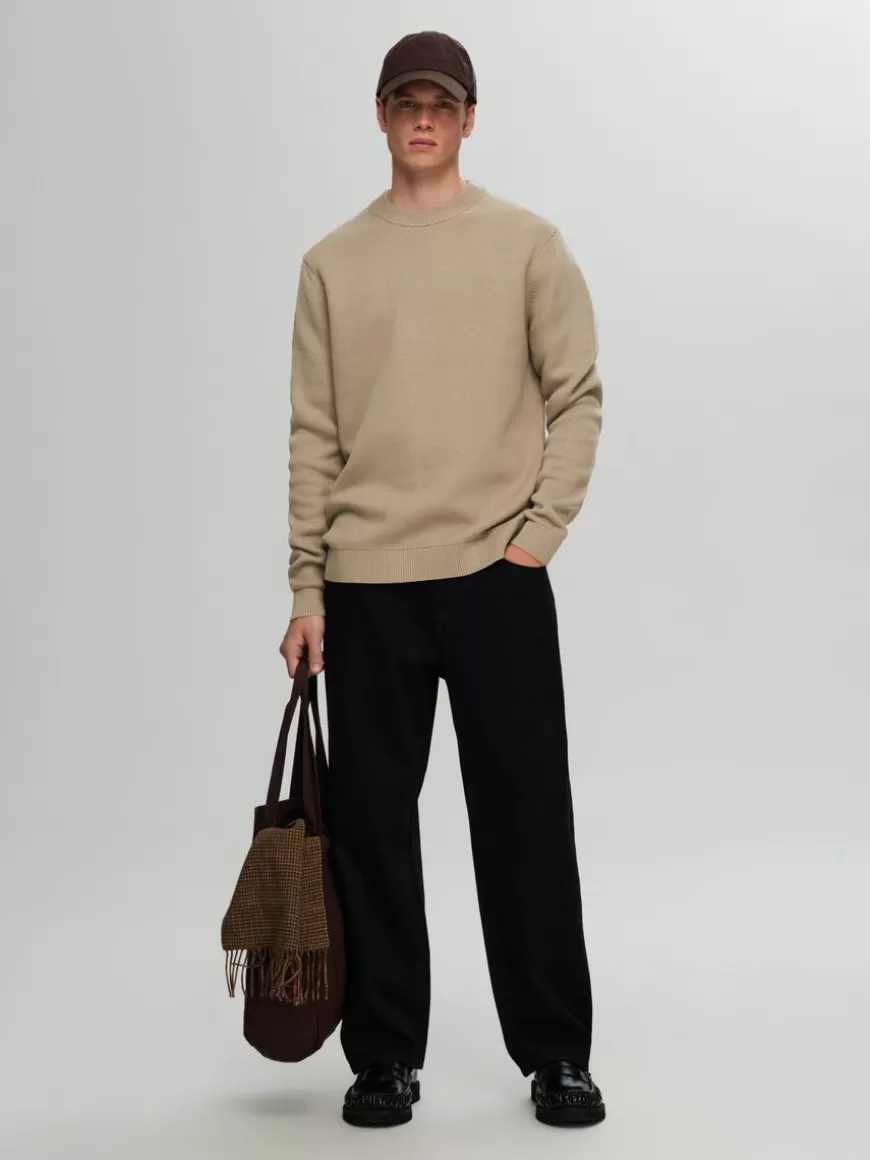 SELECTED CREWNECK GENSER Brown Shop