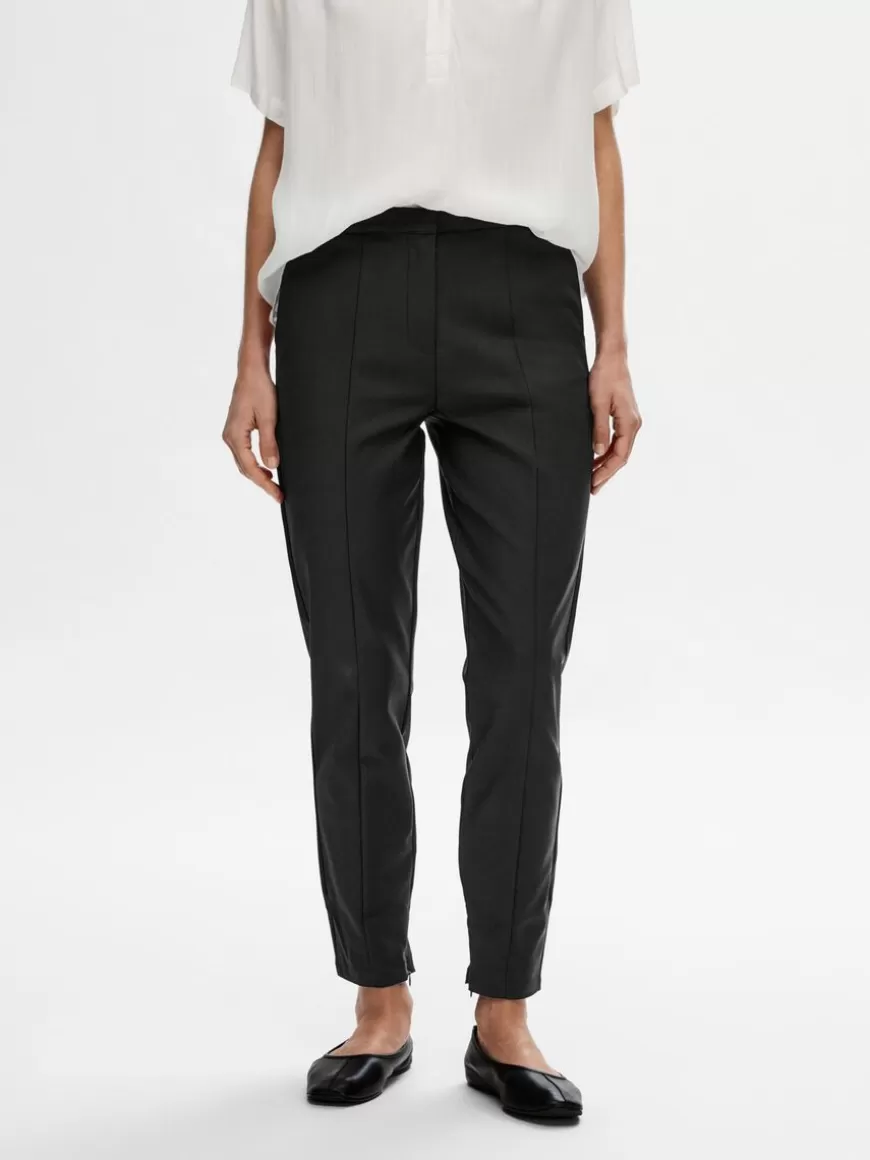 SELECTED CROPPED BUKSER MED SLIM FIT Black Discount