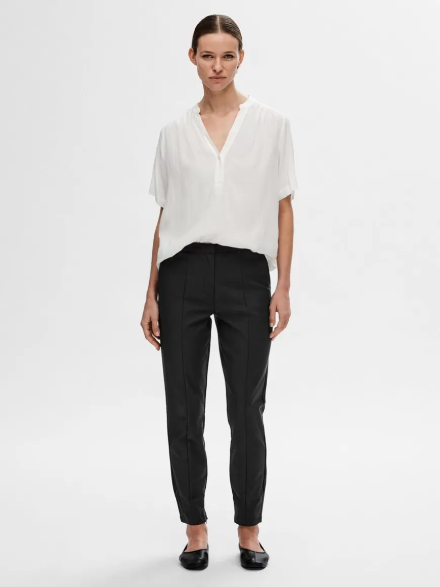 SELECTED CROPPED BUKSER MED SLIM FIT Black Discount