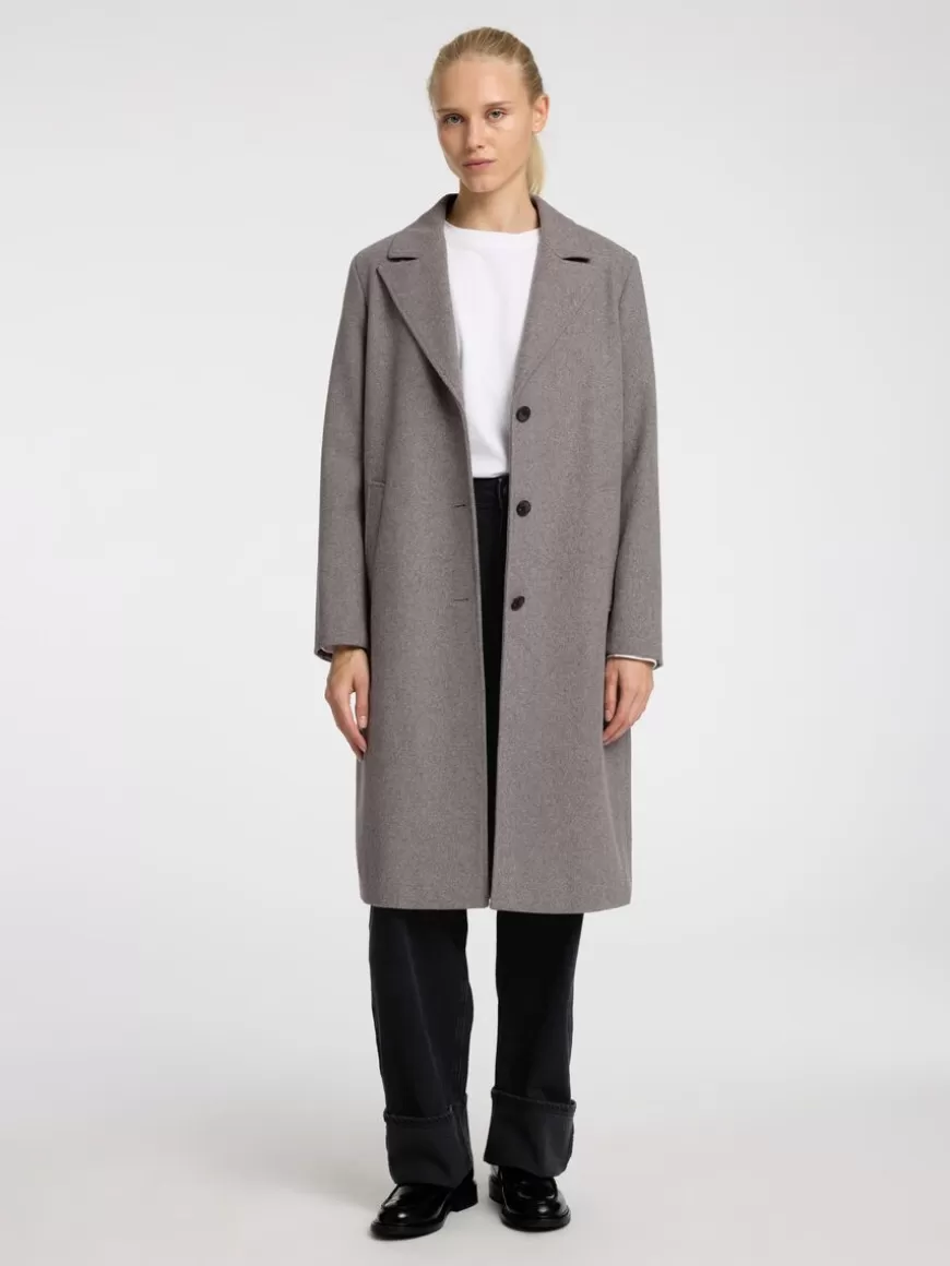 SELECTED ENKELTSPENT KÅPE Grey Online