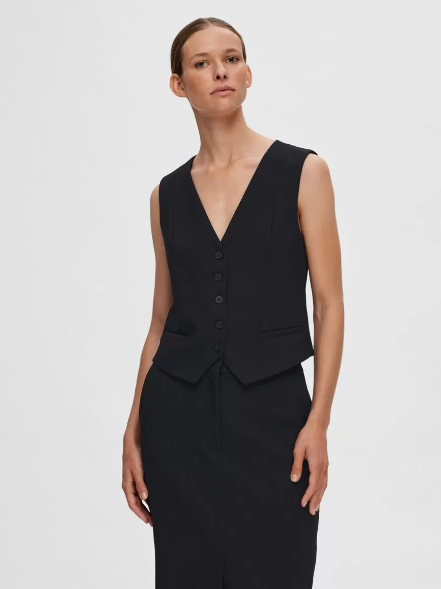 SELECTED FIGURSYDD VEST Black Cheap