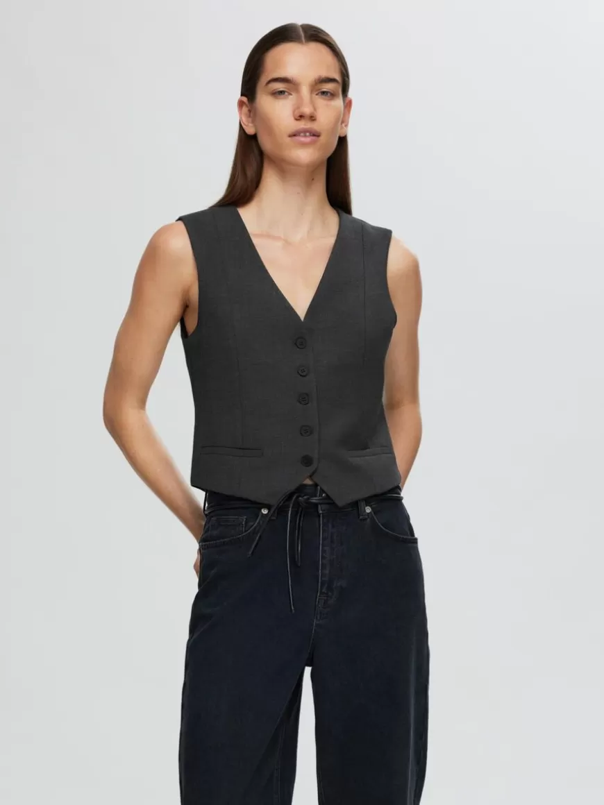 SELECTED FIGURSYDD VEST Grey Cheap