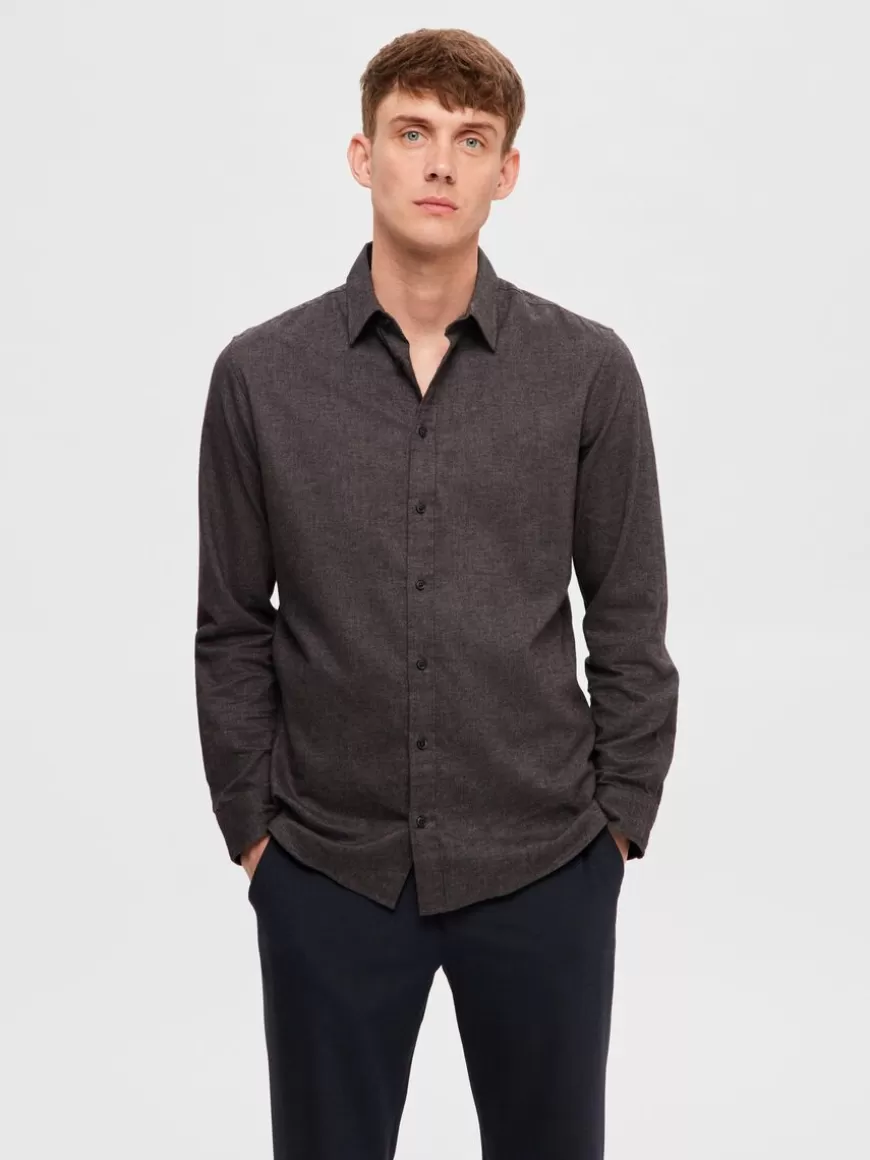 SELECTED FLANELL SKJORTEJAKKE Grey Sale