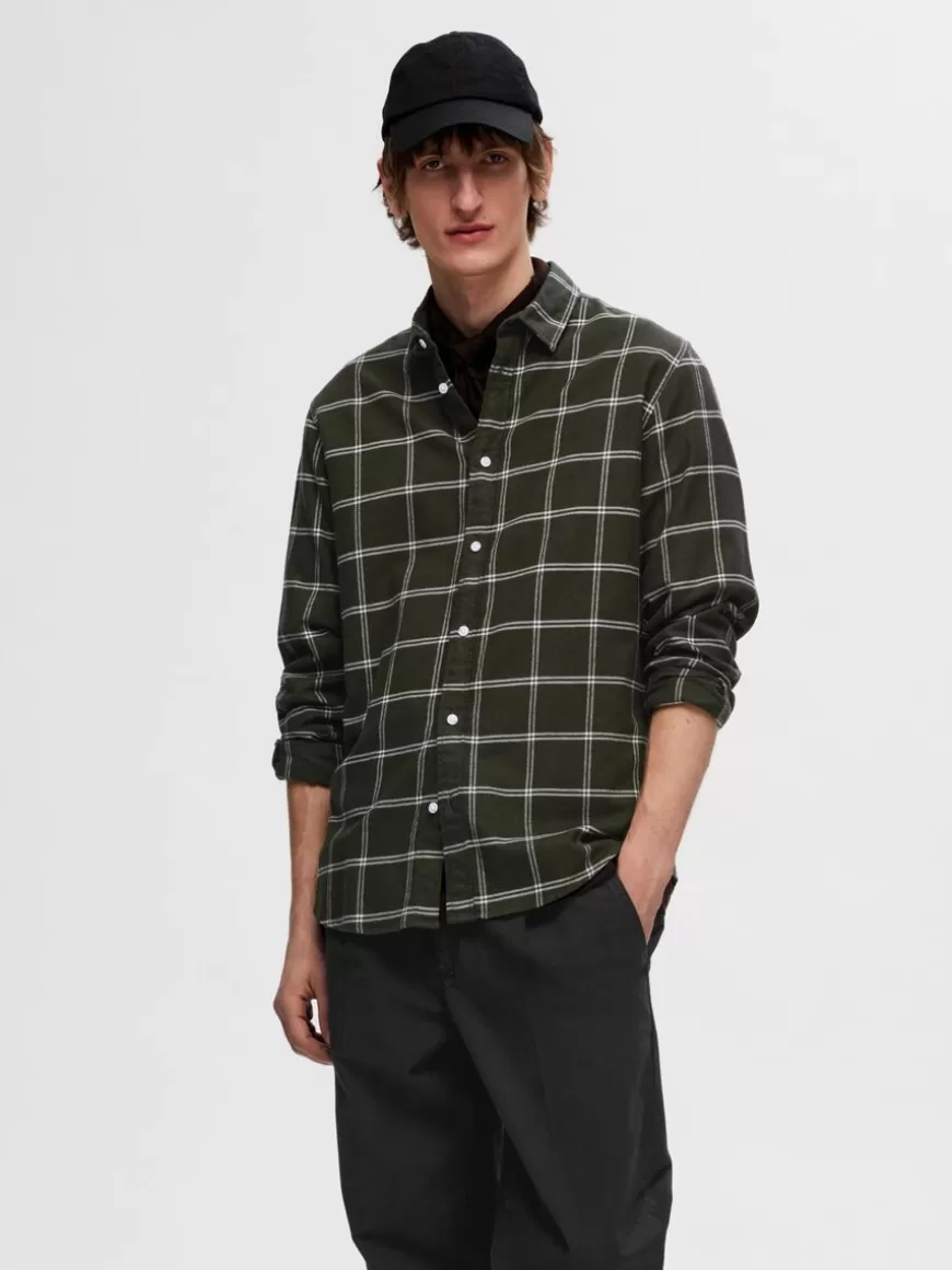 SELECTED FLANELL SKJORTEJAKKE Green Cheap