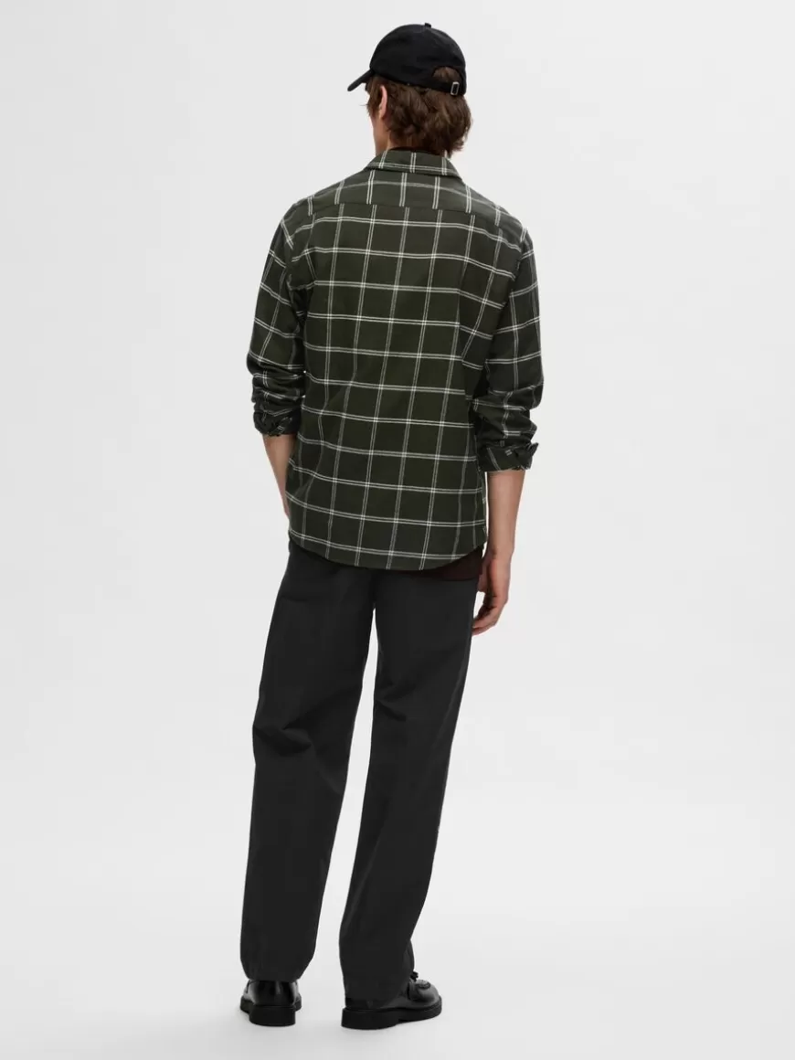 SELECTED FLANELL SKJORTEJAKKE Green Cheap